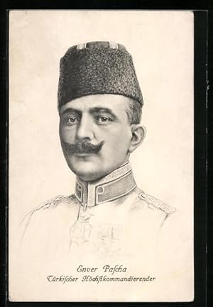 Ansichtskarte Enver Pascha, Türkischer Höchstkommandierender, Portrait in Uniform