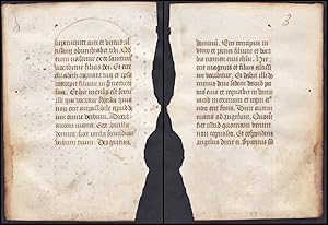 Bild des Verkufers fr 15th century manuscript leaf on vellum / Pergament-Blatt einer Handschrift aus dem 15. Jahrhundert / Feuillet manuscrit du XVe sicle sur vlin. zum Verkauf von Antiquariat Steffen Vlkel GmbH