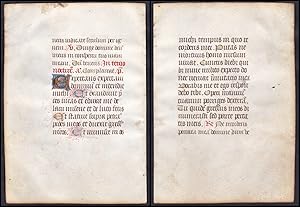 15th century manuscript leaf on vellum / Pergament-Blatt einer Handschrift aus dem 15. Jahrhunder...