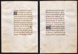 15th century manuscript leaf on vellum / Pergament-Blatt einer Handschrift aus dem 15. Jahrhunder...