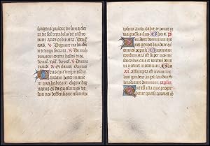 15th century manuscript leaf on vellum / Pergament-Blatt einer Handschrift aus dem 15. Jahrhunder...