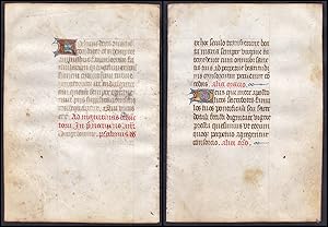 15th century manuscript leaf on vellum / Pergament-Blatt einer Handschrift aus dem 15. Jahrhunder...