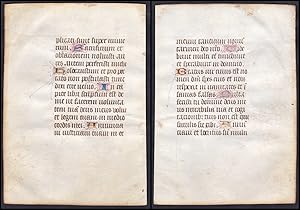 Bild des Verkufers fr 15th century manuscript leaf on vellum / Pergament-Blatt einer Handschrift aus dem 15. Jahrhundert / Feuillet manuscrit du XVe sicle sur vlin. zum Verkauf von Antiquariat Steffen Vlkel GmbH