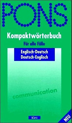 Bild des Verkufers fr PONS Kompaktwrterbuch fr alle Flle Englisch-Deutsch, Deutsch-Englisch zum Verkauf von Antiquariat Buchhandel Daniel Viertel