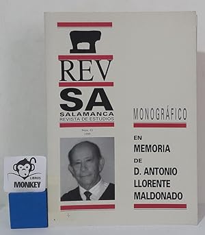 Seller image for Salamanca. Revista de estudios. Num. 43. 1999. Monogrfico en memoria de D. Antonio Llorente Maldonado for sale by MONKEY LIBROS