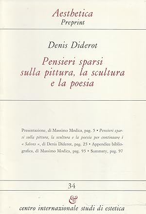 Denis Diderot. pensieri sparsi sulla pittura, la scultura e la poesia