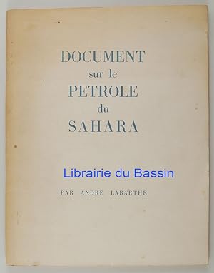 Document sur le pétrole du Sahara