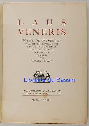 Imagen del vendedor de Laus Veneris Pome de Swinburne a la venta por Librairie du Bassin