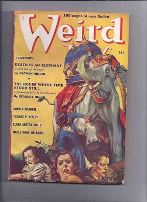 Seller image for Weird Tales, February 1939 , Volume 33, # 2 ( King & the Oak; Death is an Elephant; City of Death; Poltergeist of Swan Upping; Double Shadow; Fearful Rock; Crazy Nell; Drifting Snow; Giant Plasm; I Found Cleopatra; Transgressor; The Last Horror; The Lamp for sale by Leonard Shoup