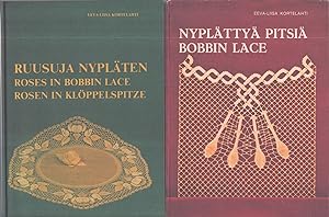 Imagen del vendedor de Ruusuja nyplten = Roses in bobbin lace = Rosen in Klppelspitze & Nypltty pitsi = Bobbin lace (Set of 2) a la venta por Moraine Books