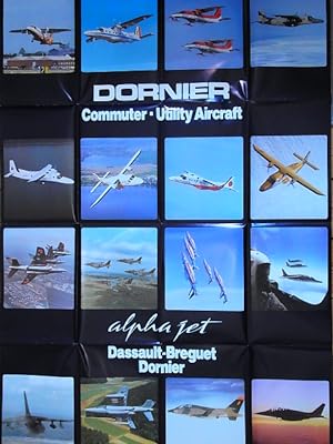 Bild des Verkufers fr Dornier Commuter - Utility Aircraft. Alpha Jet Dassault-Breguet [Poster - Plakat] zum Verkauf von Antiquariat Weber