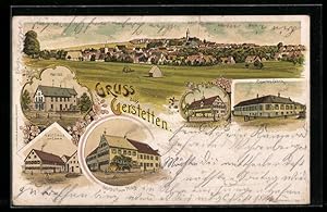 Bild des Verkufers fr Lithographie Gerstetten, Gasthaus zum Lamm, Gasthof zum Pflug, Cigarren-Fabrik zum Verkauf von Bartko-Reher