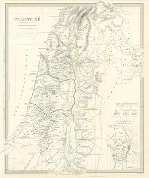 PALESTINE, in the time of our Saviour; inset plan of Ancient Jerusalem