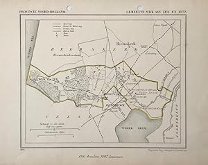 Original lithography, 19th century | Provincie Noord- Holland Gemeente Wijk aan Zee en Duin, 1366...