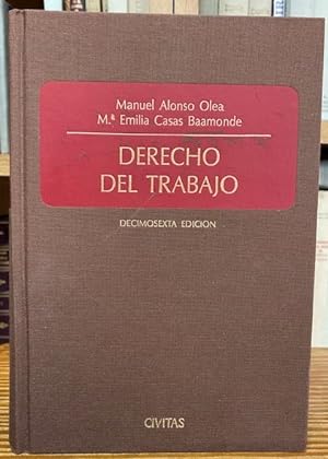 Imagen del vendedor de DERECHO DEL TRABAJO. Decimosexta edicin, revisada a la venta por Fbula Libros (Librera Jimnez-Bravo)