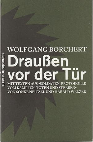 Bild des Verkufers fr Programmheft Wolfgang Borchert DRAUSSEN VOR DER TR Premiere 25. Januar 2013 51.Spielzeit 2012 / 13 ( drauen ) zum Verkauf von Programmhefte24 Schauspiel und Musiktheater der letzten 150 Jahre