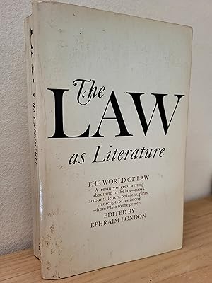 Imagen del vendedor de The Law As Literature a la venta por Losaw Service