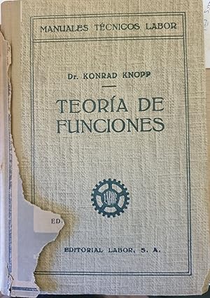 Seller image for TEORIA DE FUNCIONES. for sale by Libreria Lopez de Araujo