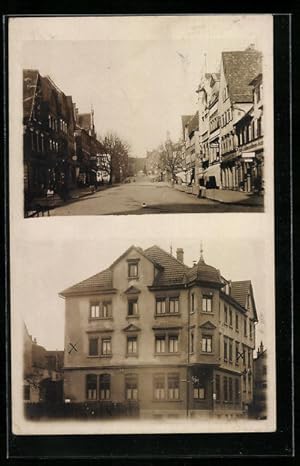 Foto-Ansichtskarte Göppingen, Bahnhofstrasse Ecke Am Fischbergle 1926