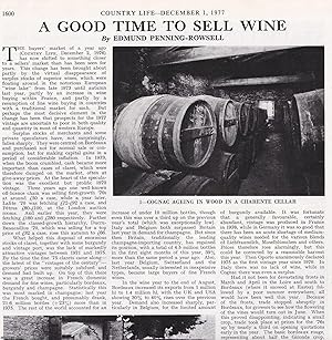 Seller image for A Good Time to Sell Wine: The Disappearance of the European 'Wine-Lake'. Several pictures and accompanying text, removed from an original issue of Country Life Magazine, 1977. for sale by Cosmo Books