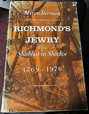 Seller image for Richmond's Jewry, 1769-1976: Shabbat in Shockoe for sale by Rob Warren Books