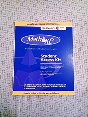 Image du vendeur pour MathXL Student Access Kit mis en vente par Reliant Bookstore