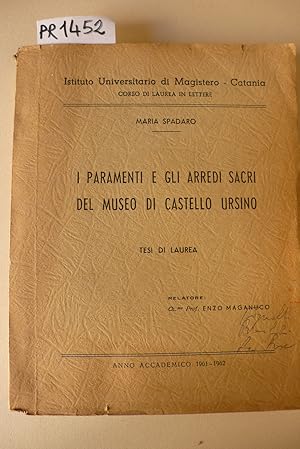 I paramenti e gli arredi sacri del museo del castello Ursino