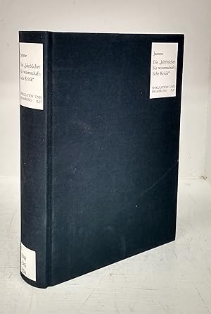 Seller image for Die "Jahrbucher fur wissenschaftliche Kritik" for sale by Attic Books (ABAC, ILAB)