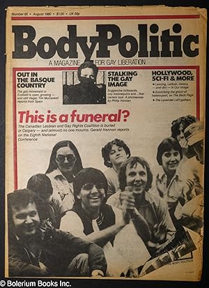 Bild des Verkufers fr The Body Politic: a magazine for gay liberation; #65, August, 1980; This is a Funeral zum Verkauf von Bolerium Books Inc.