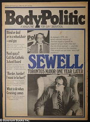 Bild des Verkufers fr The Body Politic: a magazine for gay liberation; #60, February, 1980; Sewell: Toronto's Mayor one year later zum Verkauf von Bolerium Books Inc.