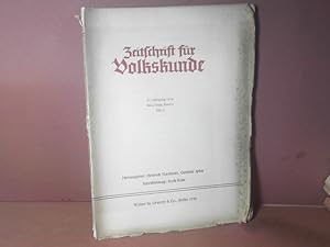 Imagen del vendedor de Zeitschrift fr Volkskunde. 47.Jahrgang, 1938, NF Band 9, Heft 2. Im Auftrage des Verbandes Deutscher Vereine fr Volkskunde. a la venta por Antiquariat Deinbacher