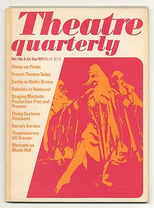 Bild des Verkufers fr Theatre Quarterly - Vol. 1, No. 3, July - September, 1971 zum Verkauf von Between the Covers-Rare Books, Inc. ABAA