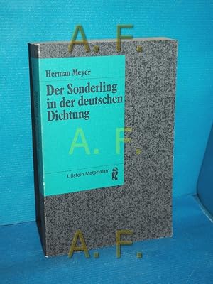 Bild des Verkufers fr Der Sonderling in der deutschen Dichtung Ullstein-Buch , Nr. 35192 : Ullstein-Materialien zum Verkauf von Antiquarische Fundgrube e.U.