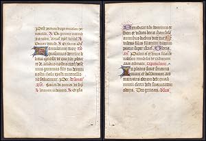 15th century manuscript leaf on vellum / Pergament-Blatt einer Handschrift aus dem 15. Jahrhunder...