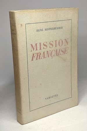 Imagen del vendedor de Mission franaise a la venta por crealivres