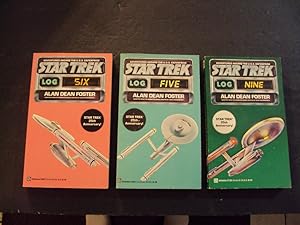 Bild des Verkufers fr 3 Star Trek PBs Logs Five,Six,Nine By Alan Dean Foster Del Rey Books zum Verkauf von Joseph M Zunno