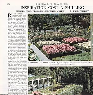 Imagen del vendedor de Russell Page (1906-1985): Designer, Gardener, Artist. Several pictures and accompanying text, removed from an original issue of Country Life Magazine, 1985. a la venta por Cosmo Books