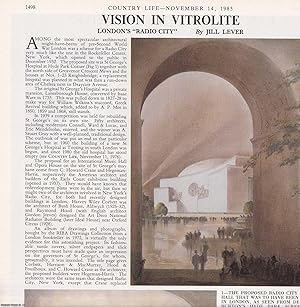 Imagen del vendedor de The Proposed (Pre-War) Radio City Music Hall for London's Hyde Park Corner. Several pictures and accompanying text, removed from an original issue of Country Life Magazine, 1985. a la venta por Cosmo Books