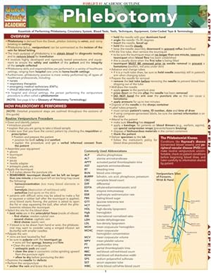 Bild des Verkufers fr Phlebotomy : Essentials of Performing Phlebotomy, Circulatory System, Blood Tests, Tools, Techniques, Equipment, Color-coded Tops & Terminology zum Verkauf von GreatBookPrices