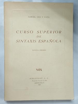 CURSO SUPERIOR DE SINTAXIS ESPANOLA VOX