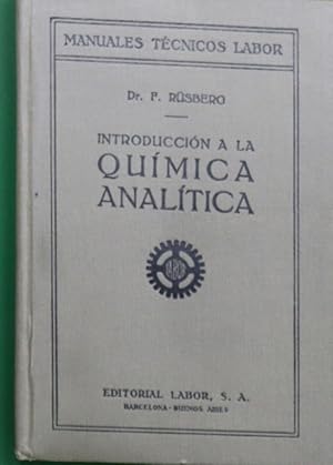 Imagen del vendedor de Introduccin a la Qumica anlitica a la venta por Librera Alonso Quijano