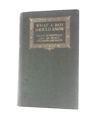 Bild des Verkufers fr What a Boy Should Know zum Verkauf von World of Rare Books