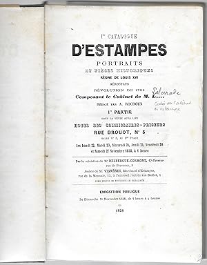 Catalogue d'estampes. Premier, deuxième et troisième catalogue ?