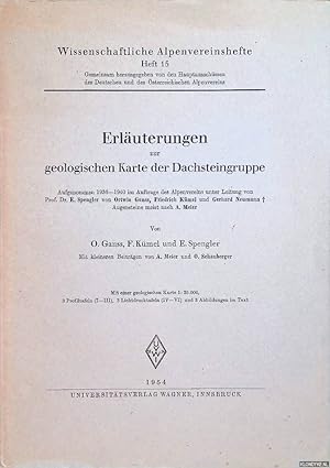 Imagen del vendedor de Erluterungen zur geologischen Karte der Dachsteingruppe a la venta por Klondyke