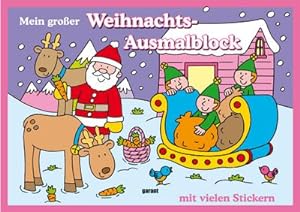 Bild des Verkufers fr Mein groer Weihnachts-Ausmalblock Band 1: - rosa : Mit vielen Stickern zum Verkauf von AHA-BUCH