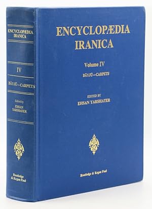 Bild des Verkufers fr Encyclopaedia iranica. Volume 4 : Byj - Carpets. zum Verkauf von Librairie Le Trait d'Union sarl.