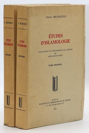 Seller image for Etudes d'islamologie. Avant-propos et bibliographie de l'auteur par Abdel Magid Turki. for sale by Librairie Le Trait d'Union sarl.