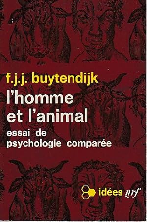 Imagen del vendedor de L' homme et l' animal. Essai de psychologie compare, a la venta por L'Odeur du Book