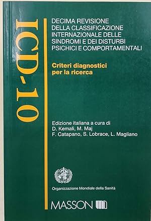 Seller image for CRITERI DIAGNOSTICI PER LA RICERCA(1995) for sale by Invito alla Lettura
