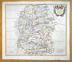 Antique Map WILTSHIRE, Robert Morden, original 1695